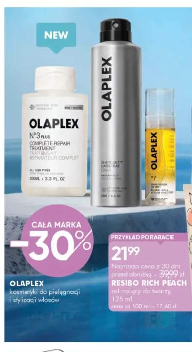 Kosmetyki do pielęgnacji i stylizacji włosów Olaplex +3 warianty