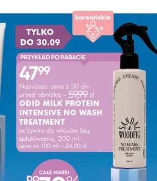 Odżywka do włosów bez spłukiwania Milk Protein Intensive No Wash Treatment Odid