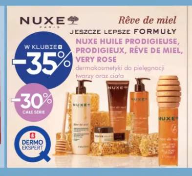 Dermokosmetyki do pielęgnacji twarzy oraz ciała Nuxe Huile Prodigieuse, Prodigieux, Rêve de Miel, Very Rose