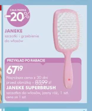 Szczotka do włosów Superbrush jasny róż Janeke