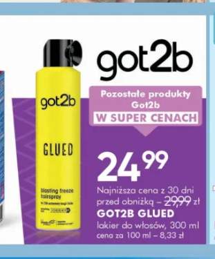 Lakier do włosów Got2b Glued