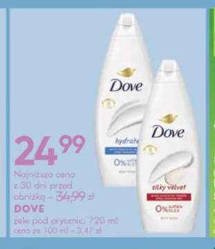 Żel pod prysznic Dove Hydrate +1 wariant