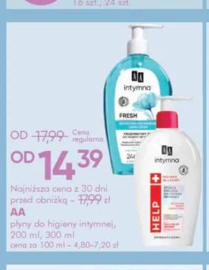 Płyn do higieny intymnej Fresh AA +1 wariant