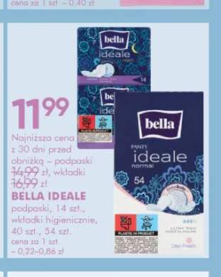 Podpaski higieniczne Bella Ideale 14 szt. +2 warianty