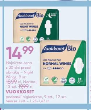 Podpaski higieniczne Night Wings Vuokkoset +1 wariant