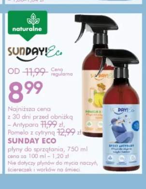 Płyn do sprzątania Pomelo z cytryną Sunday Eco +1 wariant
