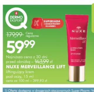 Merveillance Lift liftingujący krem pod oczy Nuxe