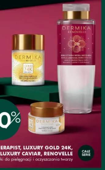 Kosmetyki do pielęgnacji i oczyszczania twarzy Dermika Mesotherapist, Luxury Gold 24K, Luxury Caviar, Renovelle