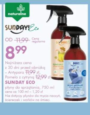 Płyn do sprzątania Pomelo z cytryną Sunday Eco +1 wariant