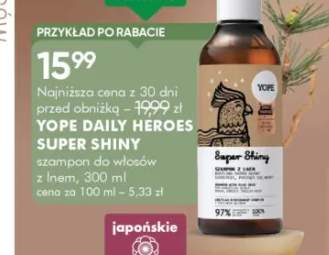 Szampon do włosów z lnem Yope Daily Heroes Super Shiny