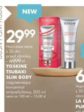 Rozgrzewający koncentrat antycellulitowy Yoskine Tsubaki Slim Body