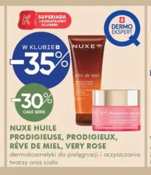 Dermokosmetyki do pielęgnacji i oczyszczania twarzy oraz ciała Huile Prodigieuse, Prodigieux, Rêve de Miel, Very Rose Nuxe