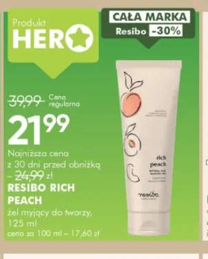 Żel myjący do twarzy Resibo Rich Peach