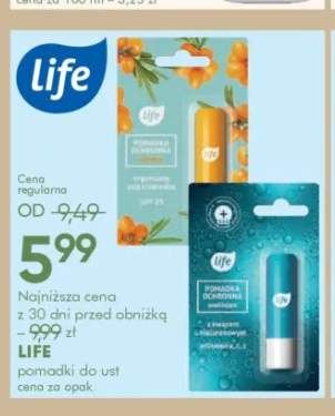 Pomadka ochronna do ust odżywcza Life +1 wariant