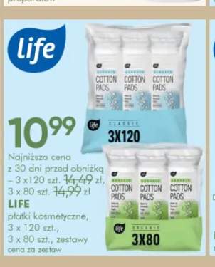 Płatki kosmetyczne Classic Life 3-pak +1 wariant