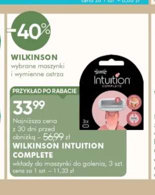 Wkłady do maszynki do golenia Wilkinson Intuition Complete