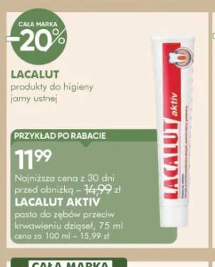 Pasta do zębów Lacalut Aktiv przeciw krwawieniu dziąseł