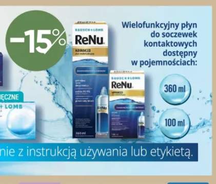 Wielofunkcyjny płyn do soczewek kontaktowych ReNu Advanced 360 ml +1 wariant