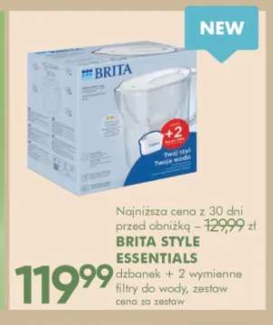 Zestaw dzbanek Brita Style Essentials + 2 wymienne filtry do wody
