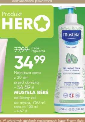 Delikatny żel do mycia Mustela Bébé